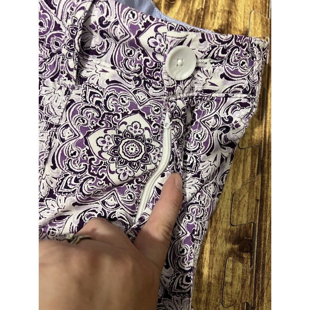 Croft & Barrow Effortless Stretch Skort Sz 6 Purple Floral - Picture 8 of 12